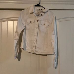 White jean torrid jacket